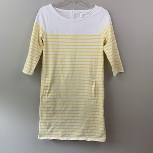 1901 dress- yellow and white